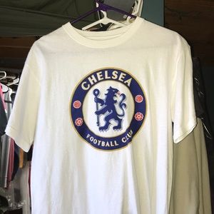 White Chelsea FC T Shirt Medium